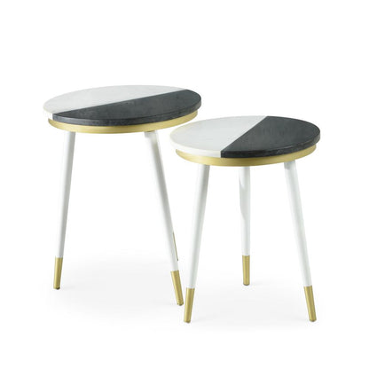 Taj 2-Pack Marble Top Side Tbls