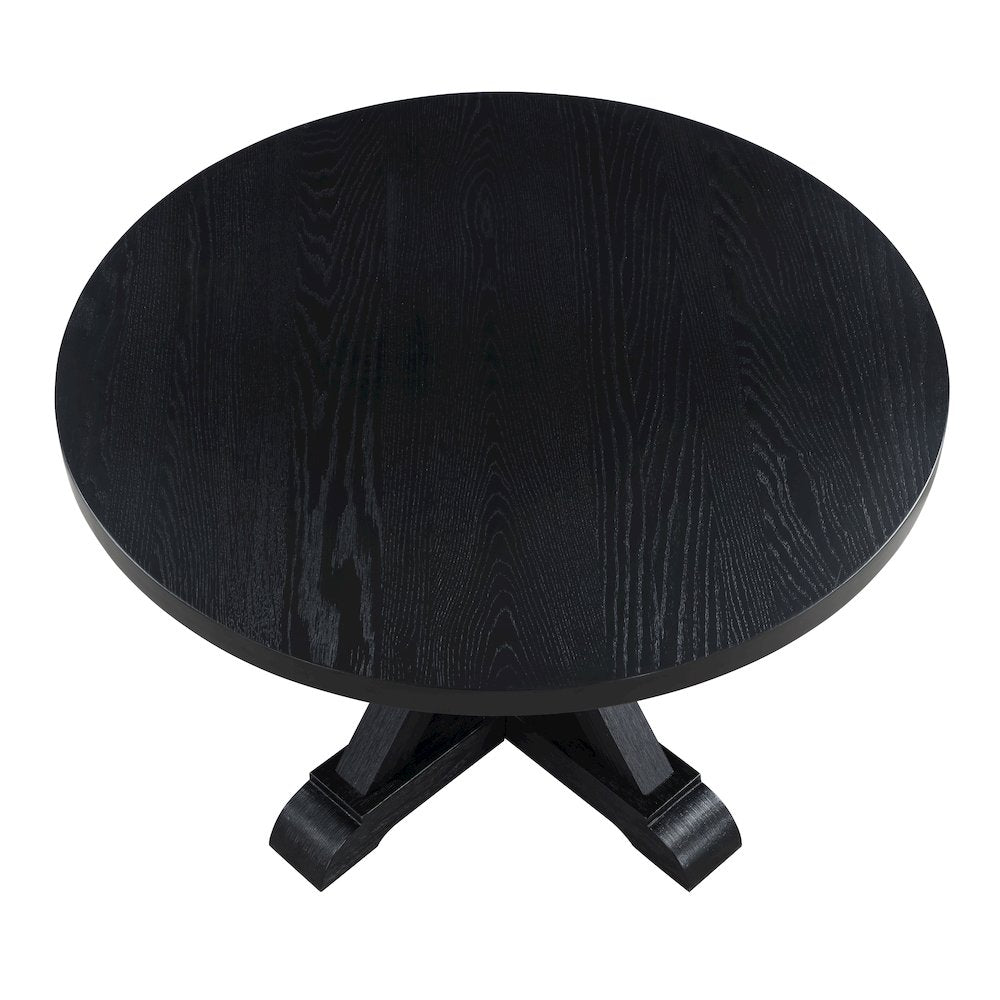 Molly Black 48" Table with 4 Magnolia Chairs