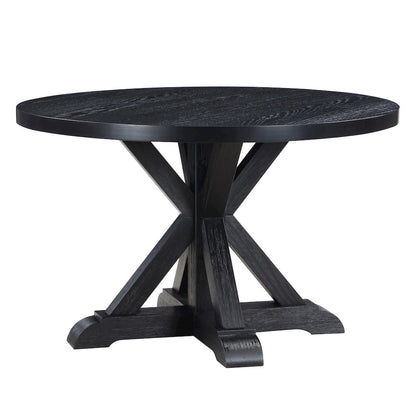 Molly Black 48" Table with 4 Magnolia Chairs