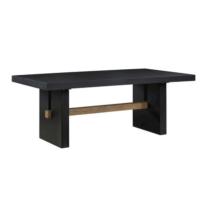 Aubrey Black 7pc Dining Set w/ Uph Chair