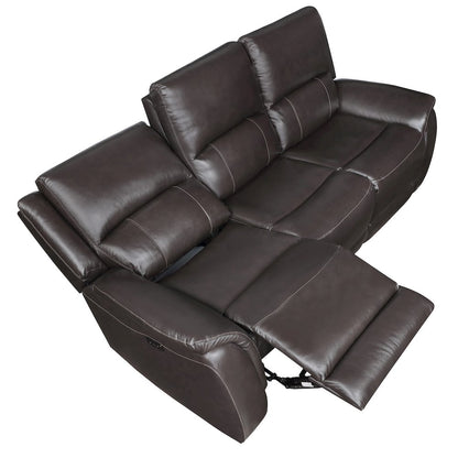 Alexandria Power Leather Reclining Sofa