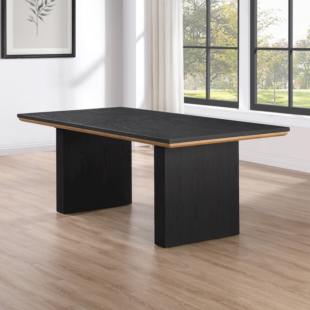 Magnolia 80-96" Dining Table w/16" Leaf, Black