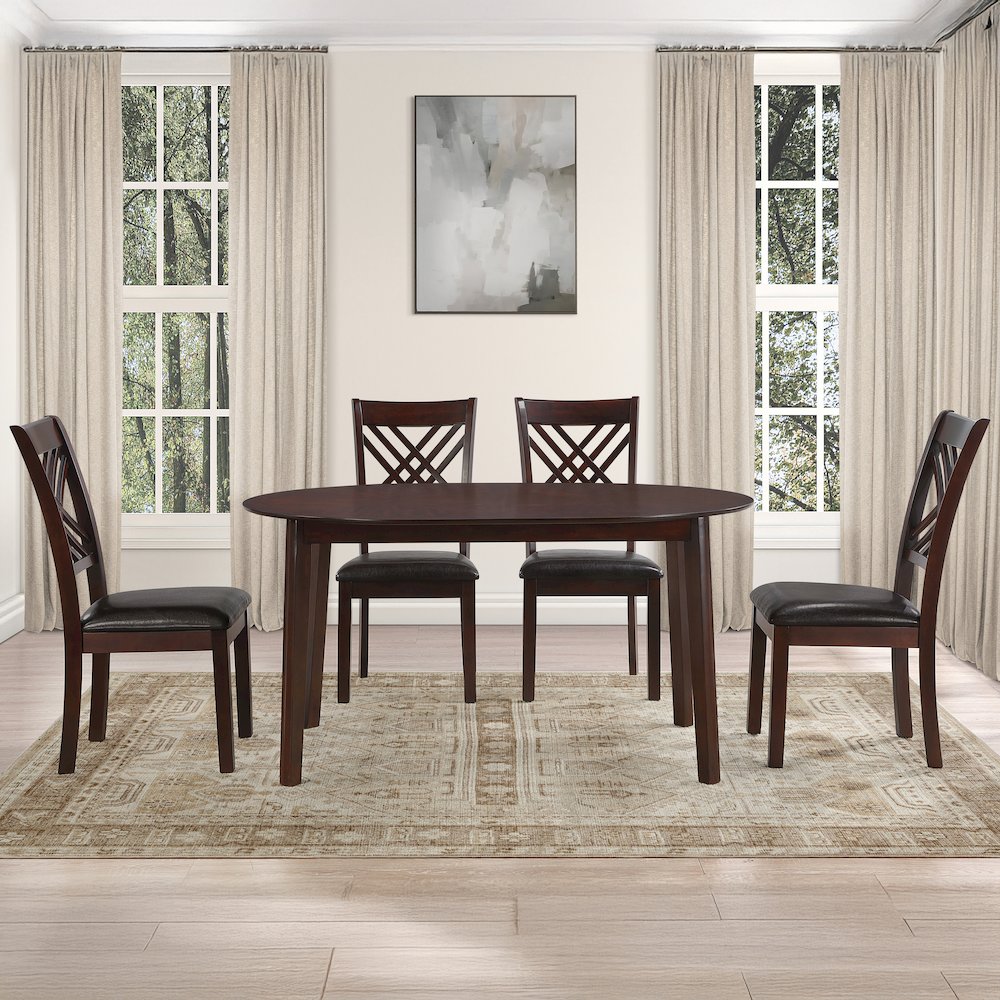 Adrian Oval Table - 5pcs Set (T+4S)