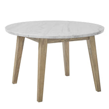 Vida 5-Piece 48" Round White Marble Dining Set