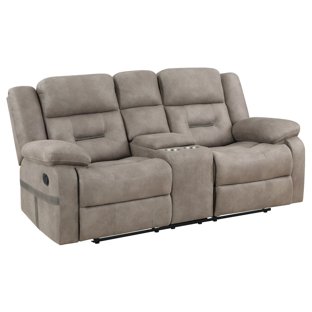 Abilene Tan Manual Console Loveseat