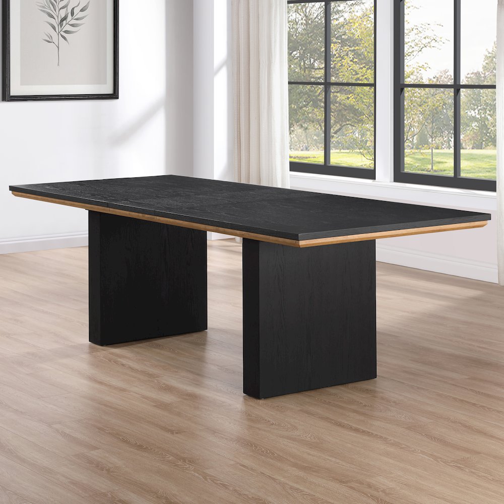 Magnolia 80-96" Dining Table w/16" Leaf, Black