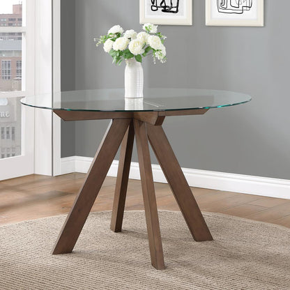 Wade 48-inch Round Glass Top Dining Table