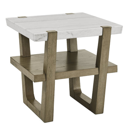 Perth 3-Piece Marble Top Occasional Set (Cocktail Table & Two End Tables)