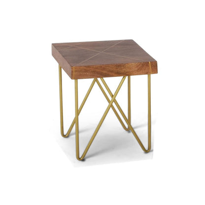 Walter Brass Inlay End Table