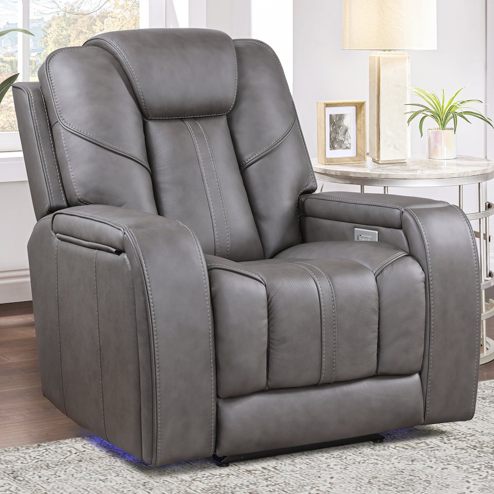 Daniel Triple Pwr Leather Theat Recliner