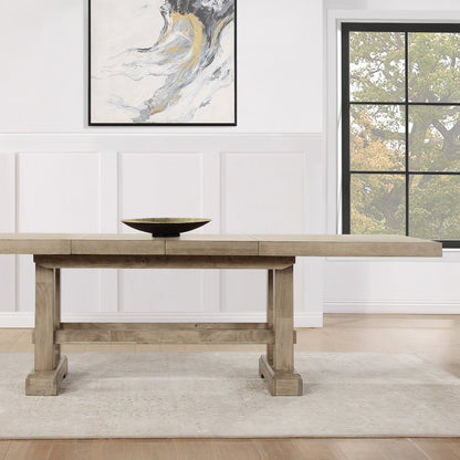 Napa 108-inch Dining Table with 2/18-inch Leaves, Sand