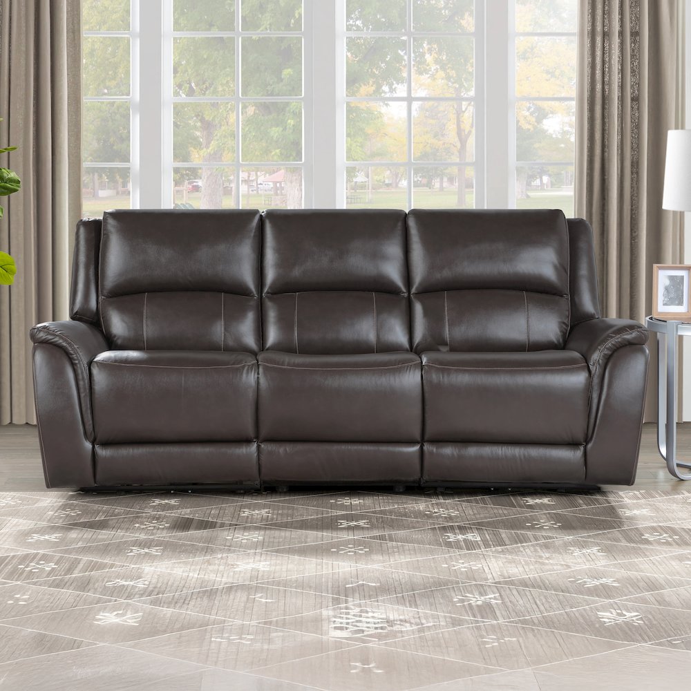 Alexandria Power Leather Reclining Sofa