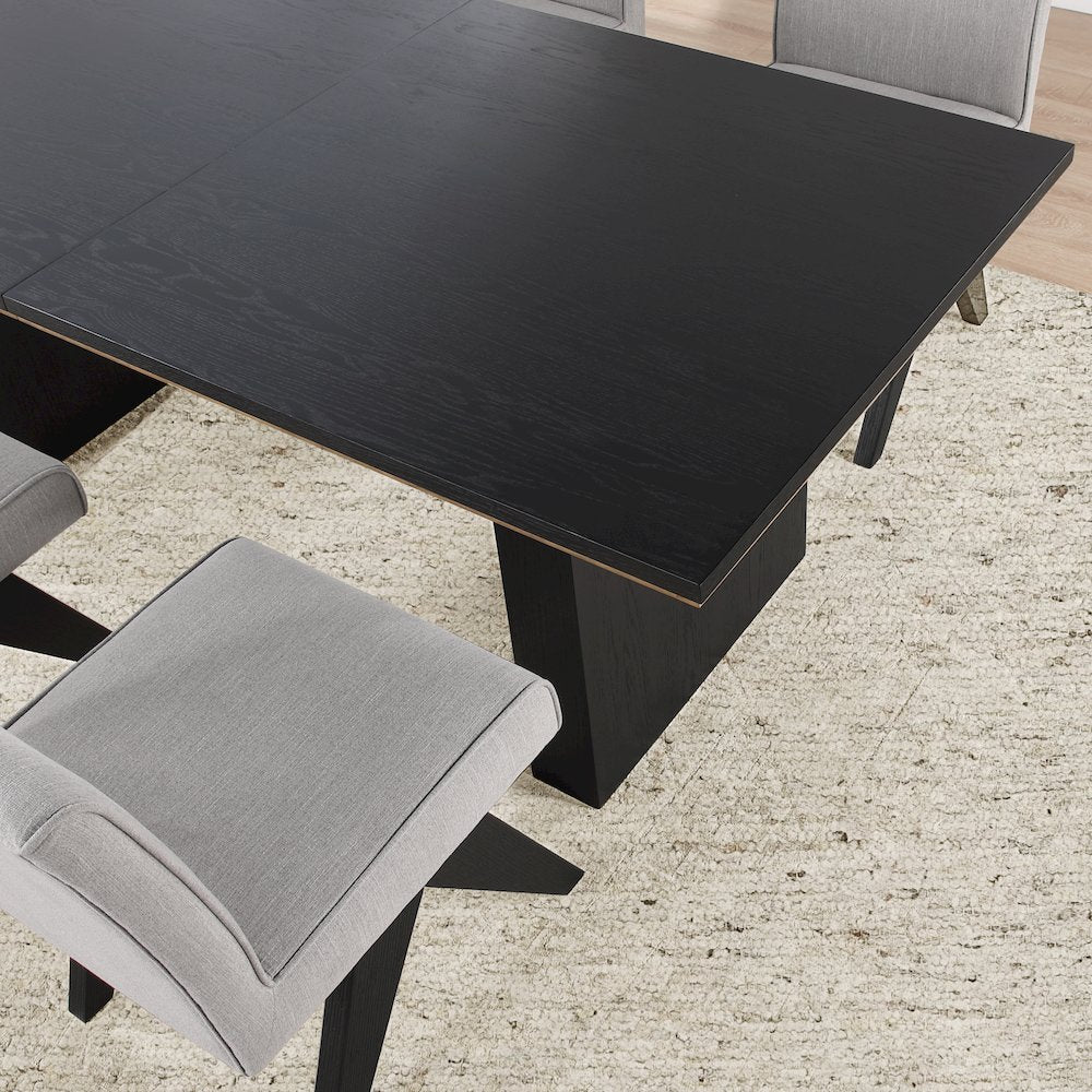 Magnolia 80-96" Dining Table w/16" Leaf, Black