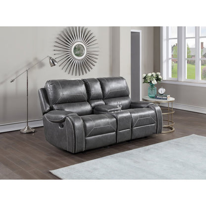 Keily Gray Manual Console Loveseat
