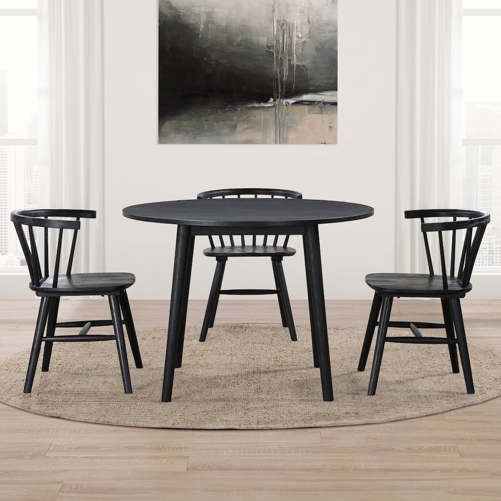 Willow Black Round Table