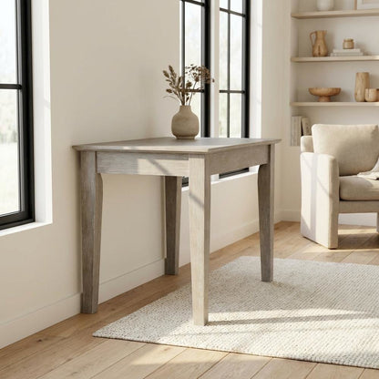 Gray Washed Writing Table With Smooth Surface And Modern Design
