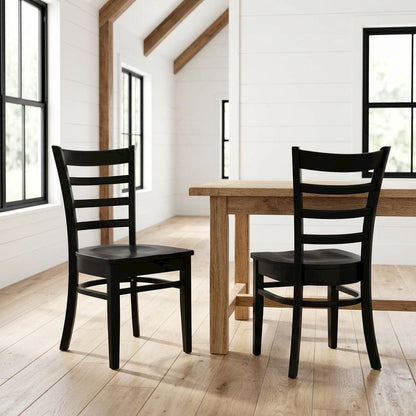 Solid Hardwood Dining and Living Room Side Chair with Classic Frame