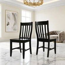 Solid Wood Armless Dining Chairs, Stackable Hardwood Kitchen Seating Set