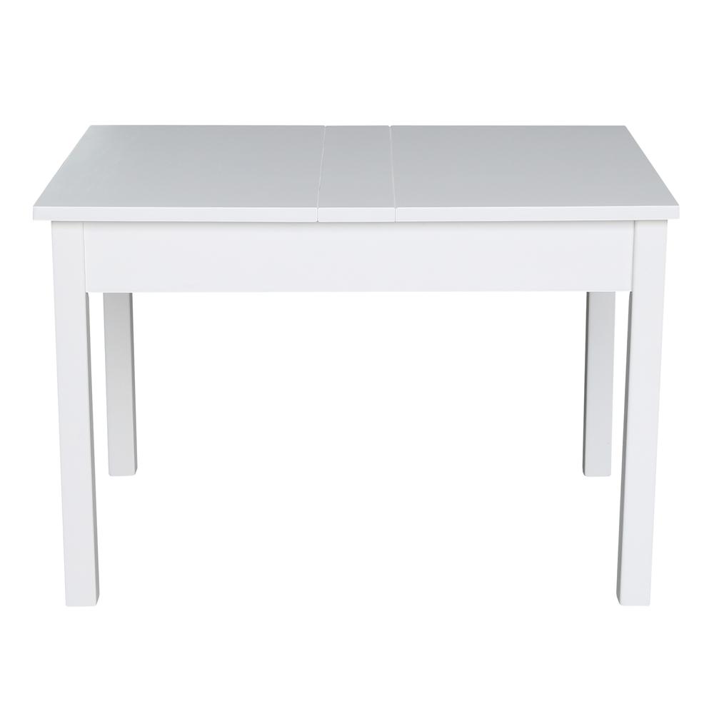 Table With Lift Up Top For Storage, White