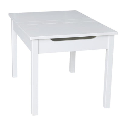 Table With Lift Up Top For Storage, White