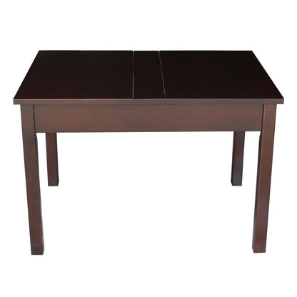 Table With Lift Up Top For Storage, Rich Mocha