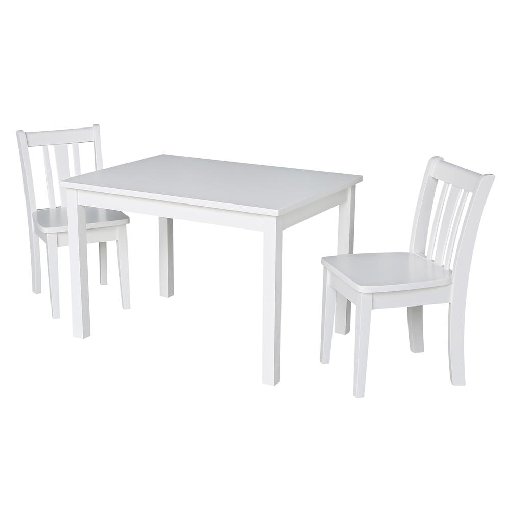 Table With 2 San Remo Juvenile Chairs, White