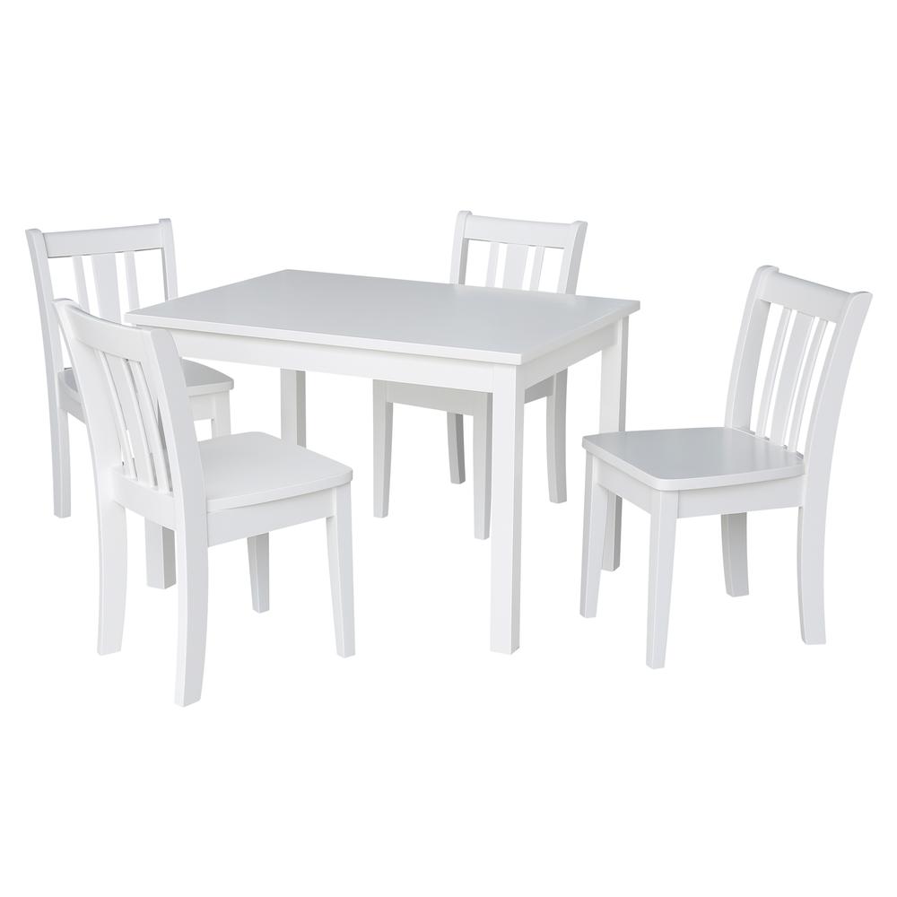 Table With 4 San Remo Juvenile Chairs, White
