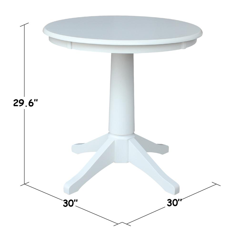 30" Round Top Pedestal Table - 28.9"H