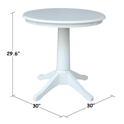30" Round Top Pedestal Table - 28.9"H