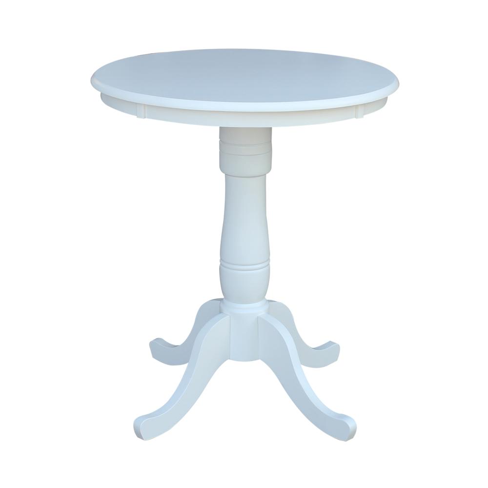 30" Round Top Pedestal Table - 34.9"H