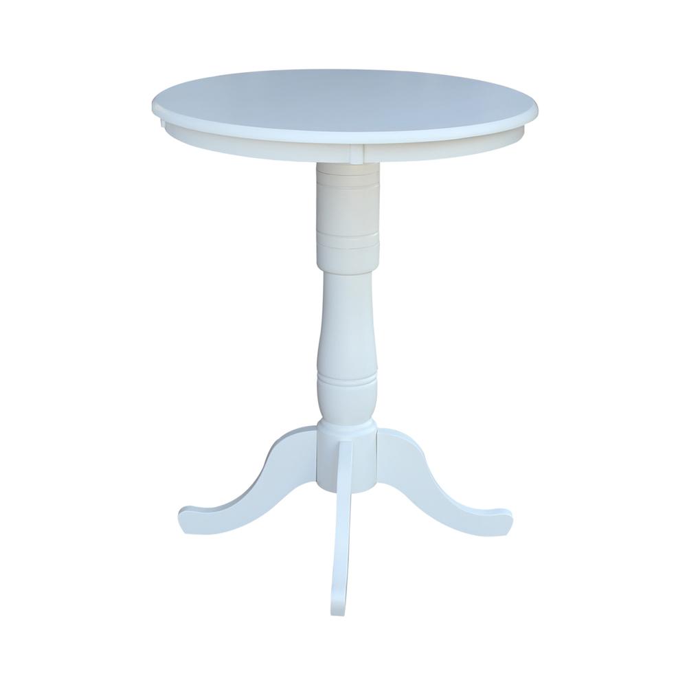 30" Round Top Pedestal Table - 34.9"H