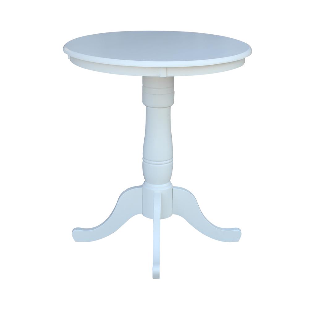 30" Round Top Pedestal Table - 34.9"H