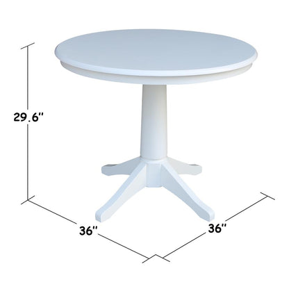 36" Round Top Pedestal Table - 28.9"H