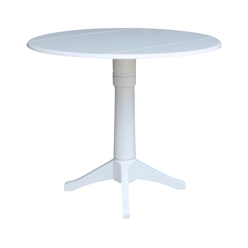 42 In Round dual drop Leaf Pedestal Table - 36.3 "H