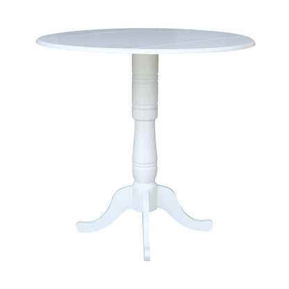42 In Round dual drop Leaf Pedestal Table - 35.5 "H