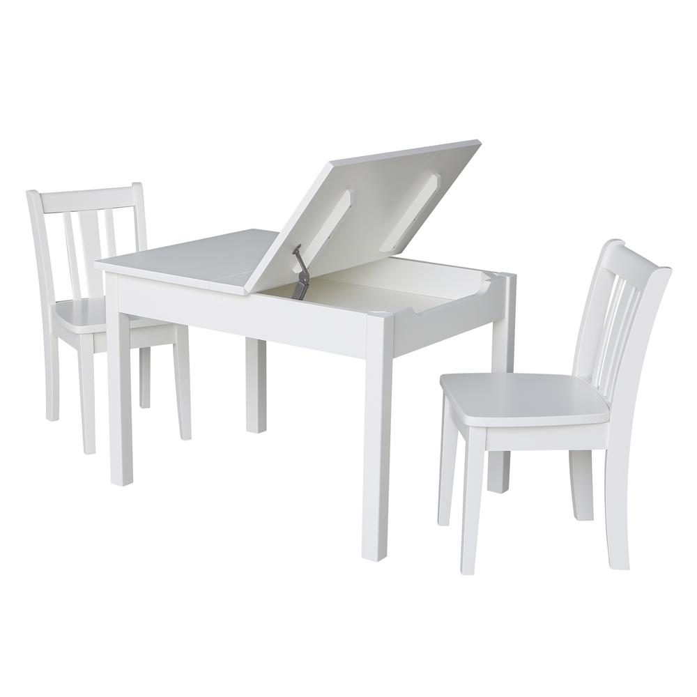 Table With 2 San Remo Juvenile Chairs, White
