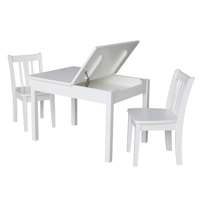 Table With 2 San Remo Juvenile Chairs, White