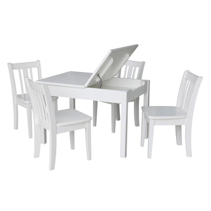 Table With 4 San Remo Juvenile Chairs, White