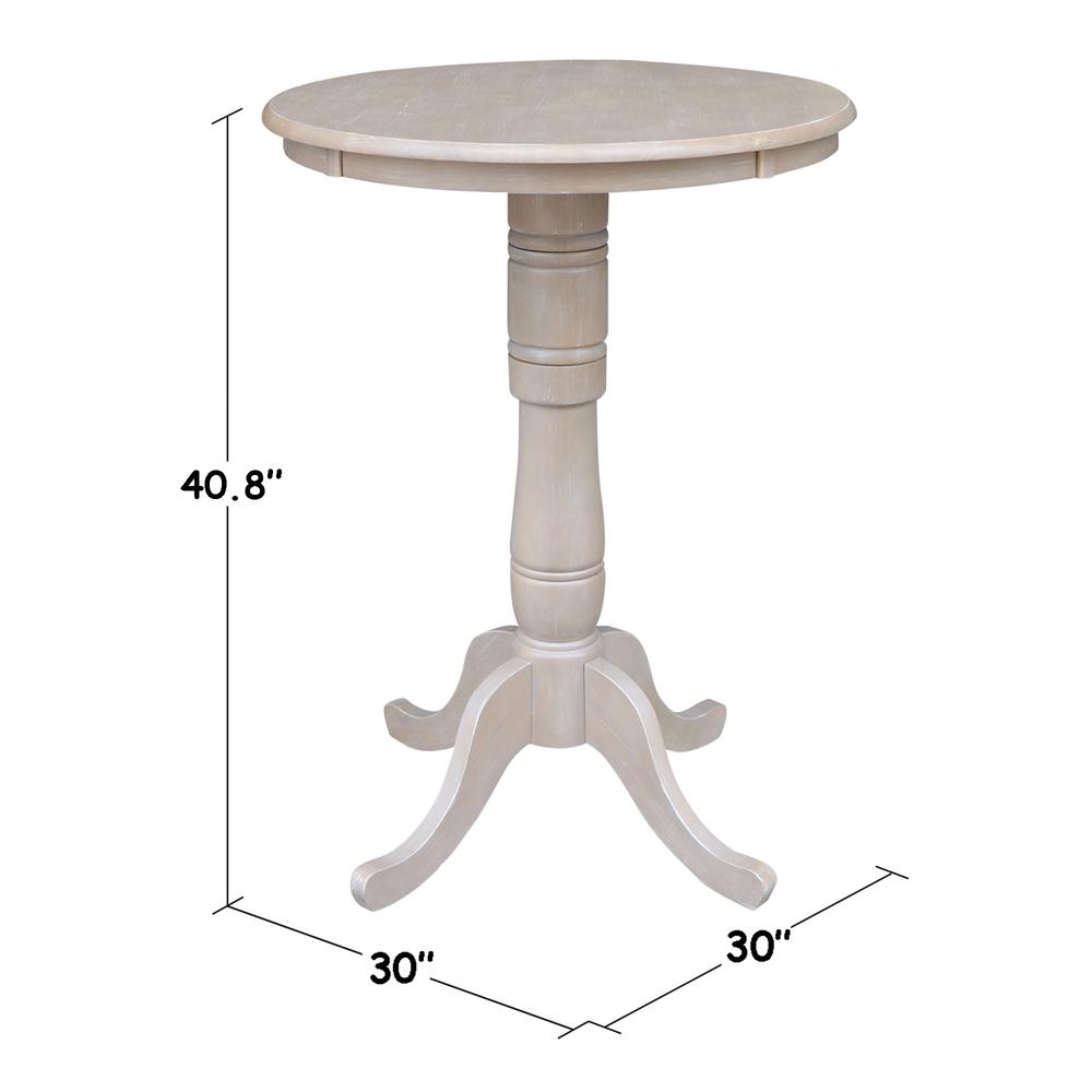 30" Round Top Pedestal Table - 34.9"H