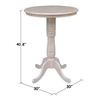 30" Round Top Pedestal Table - 34.9"H