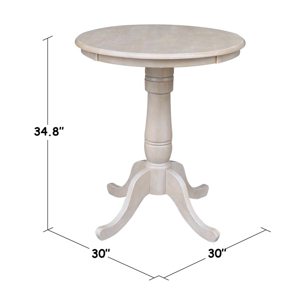 30" Round Top Pedestal Table - 34.9"H
