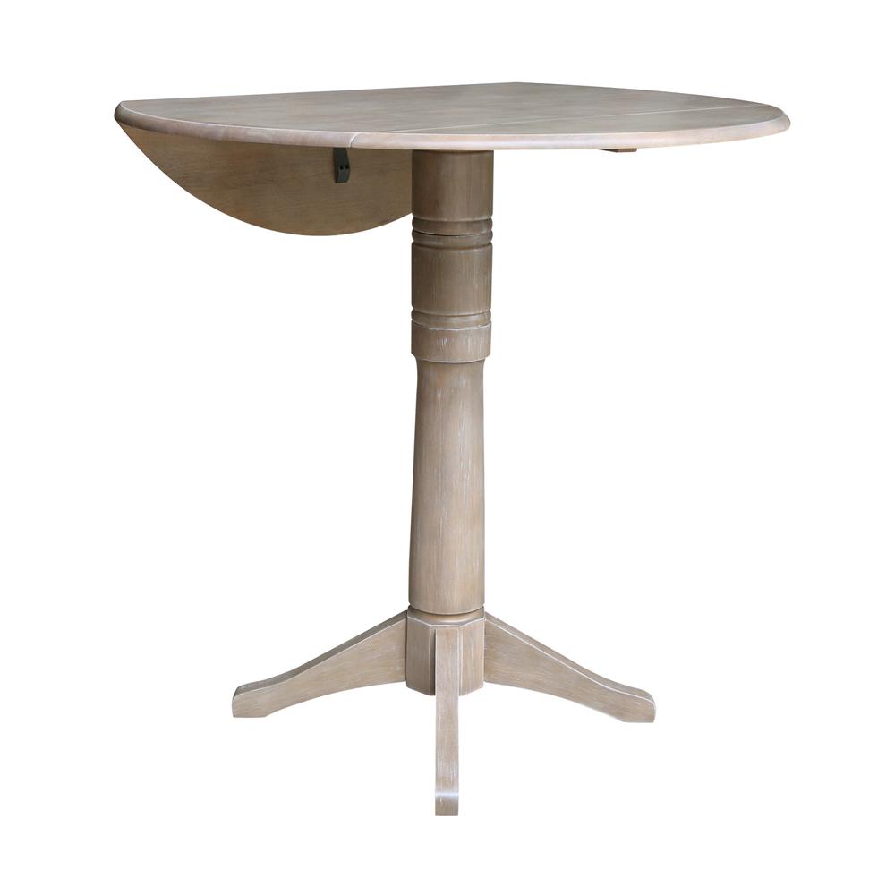42" Round Dual Drop Leaf Pedestal Table - 36.3"H