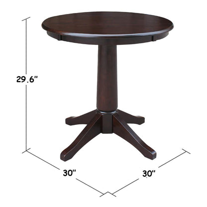 30" Round Top Pedestal Table - 28.9"H