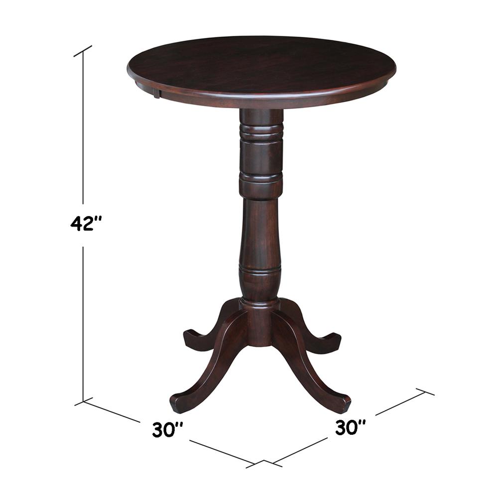 30" Round Top Pedestal Table - 34.9"H