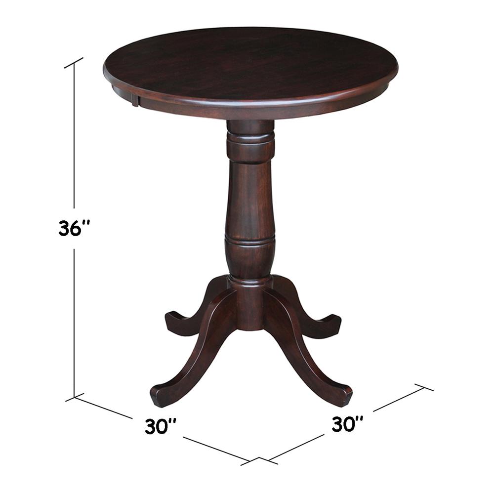 30" Round Top Pedestal Table - 34.9"H