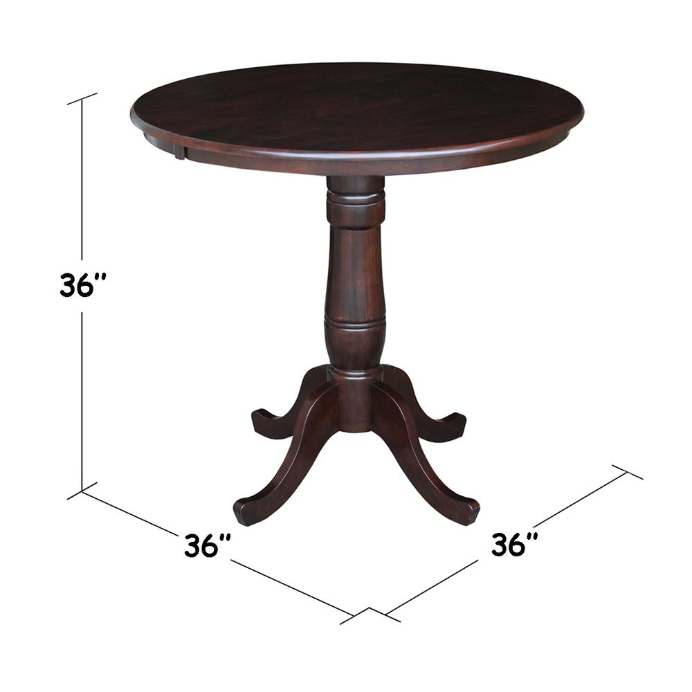 36" Round Top Pedestal Table - 34.9"H