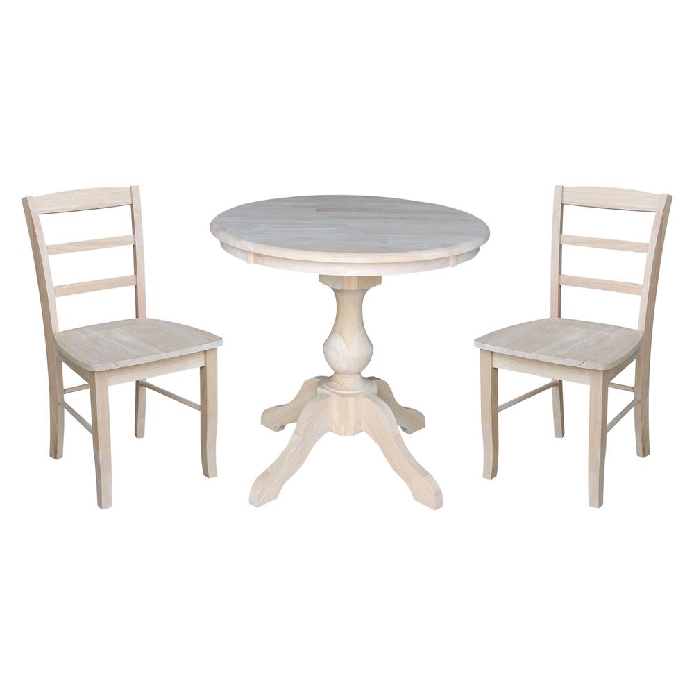30" Round Top Pedestal Table - 28.9"H