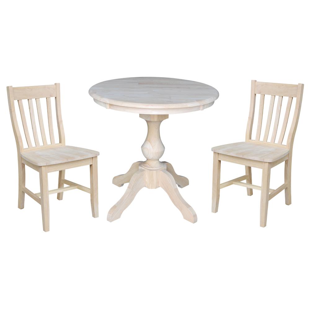 30" Round Top Pedestal Table - 28.9"H