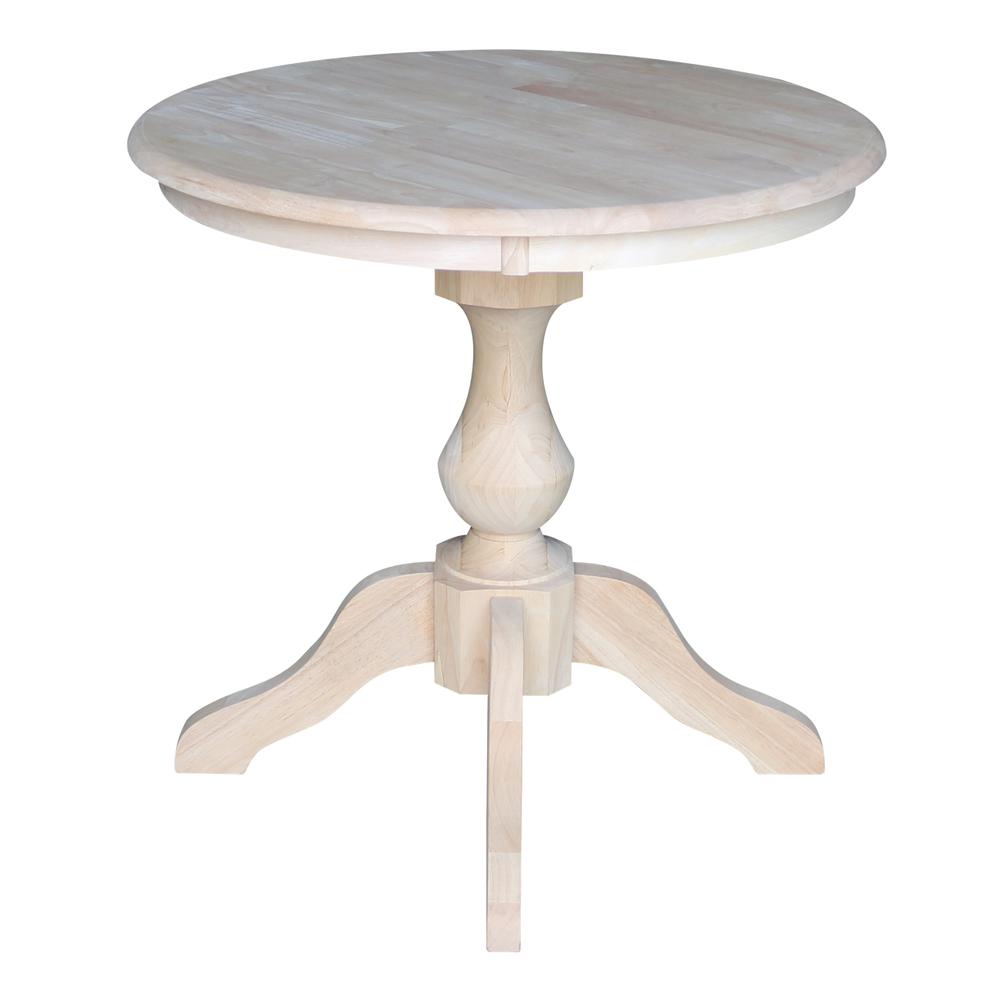 30" Round Top Pedestal Table - 28.9"H