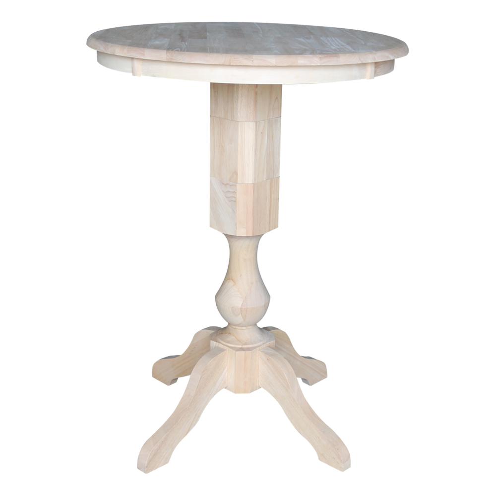30" Round Top Pedestal Table - 34.9"H